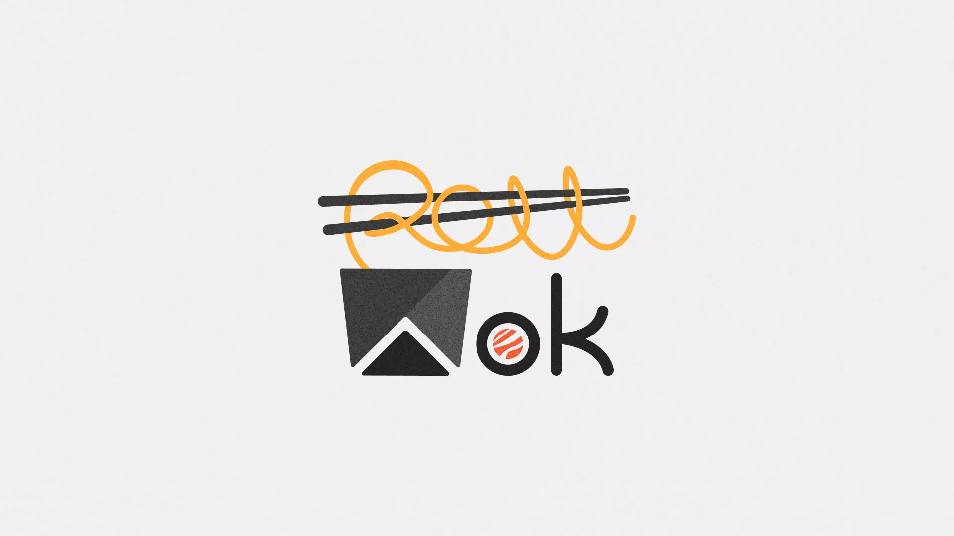 Разработка логотипа суши-бара «Roll Wok Club» в Дмитровске